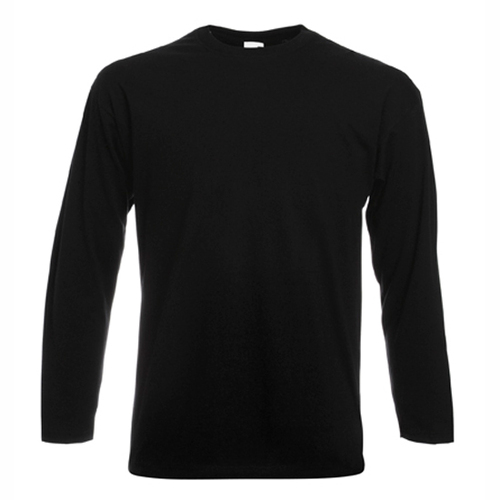 VALUEWEIGHT LONG SLEEVE T ID84 ΜΑΥΡΟ